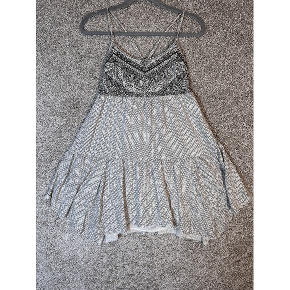 American Eagle Outfitters Dresses & Skirts - American Eagle Outfitters Handkerchief Dress S Black White Tiered Strappy‎ Flowy